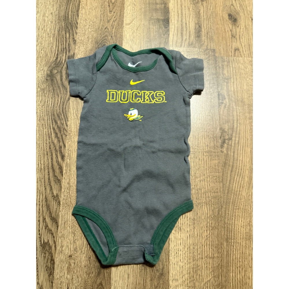Nike Shirts Baby Size 12M Gray Bodysuit Short Sleeve Oregon Ducks